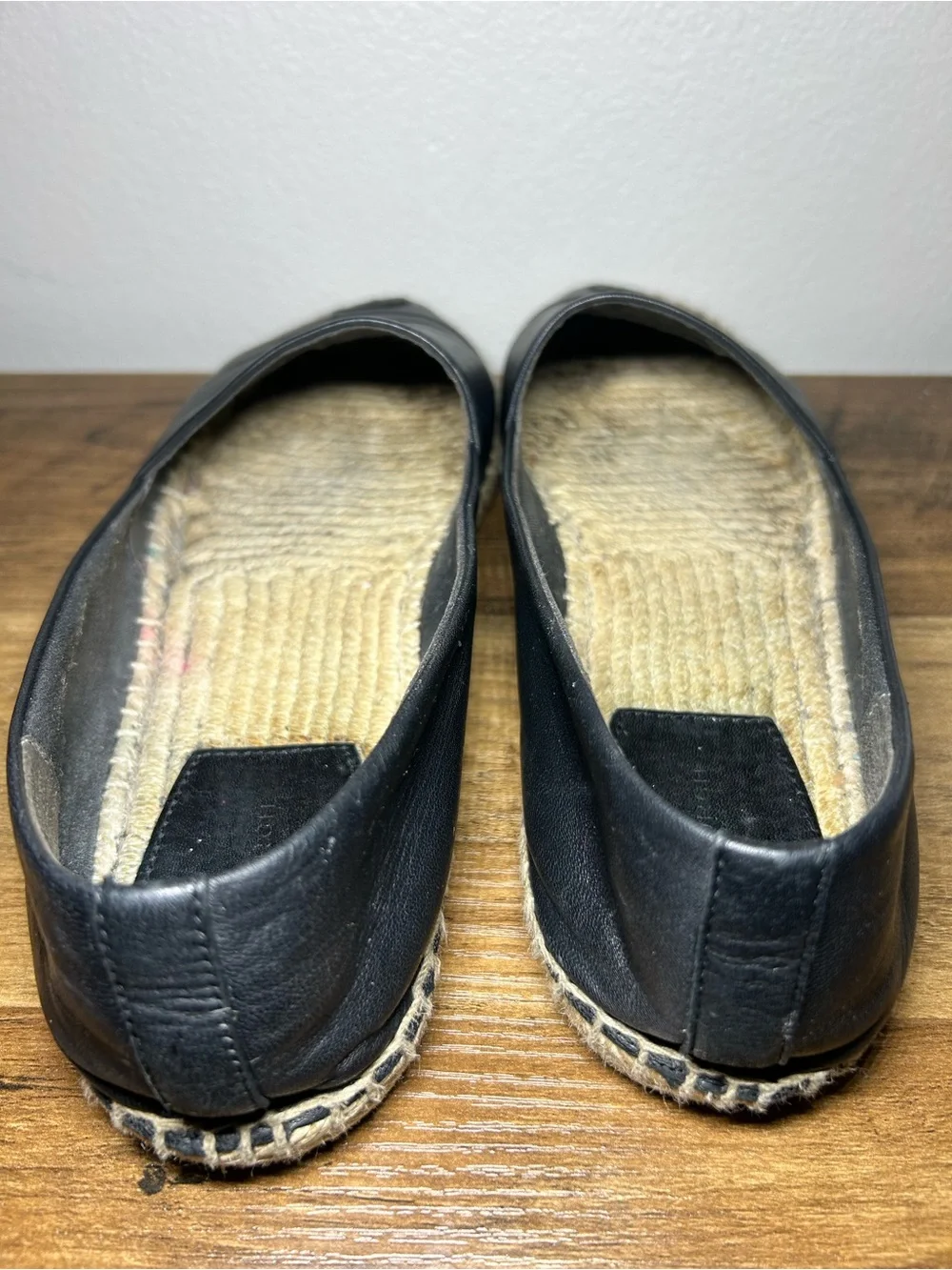 Tory Burch women’s Black Leather Espadrilles